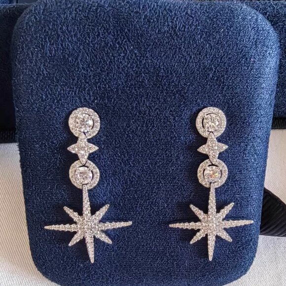 APM Monaco Pavé Météorites & Circles Drop Earrings - Picture 4 of 6